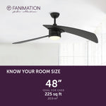 Fanimation LP8066LBL AireDuo - 48 inch - BL with BL Blades and LED LK: room size guide [Fanimation-LP8066LBL|CUSTOM|4]