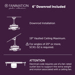 Fanimation LP8066LBL AireDuo - 48 inch - BL with BL Blades and LED LK: downrod and installation notes [Fanimation-LP8066LBL|CUSTOM|8]