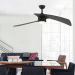 Fanimation LP8066LBL AireDuo - 48 inch - BL with BL Blades and LED LK: shown in a room setting [Fanimation-LP8066LBL|CUSTOM|12]