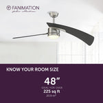 Fanimation LP8066LBN AireDuo - 48 inch - BN with BL Blades and LED LK: room size guide [Fanimation-LP8066LBN|CUSTOM|4]
