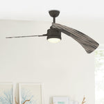 Fanimation LP8066LGR AireDuo - 48 inch - GR with WE Blades and LED LK: shown installed in a room [Fanimation-LP8066LGR|CUSTOM|3]