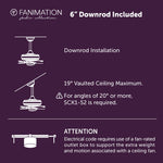 Fanimation LP8066LGR AireDuo - 48 inch - GR with WE Blades and LED LK: downrod and installation notes [Fanimation-LP8066LGR|CUSTOM|8]