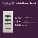 Fanimation LP8066LGR AireDuo - 48 inch - GR with WE Blades and LED LK: included remote control card [Fanimation-LP8066LGR|CUSTOM|9]