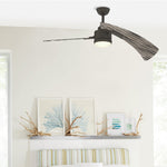 Fanimation LP8066LGR AireDuo - 48 inch - GR with WE Blades and LED LK: shown in a room setting [Fanimation-LP8066LGR|CUSTOM|12]