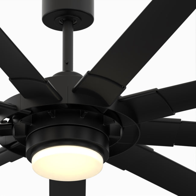 Fanimation LP8147SLBL Slinger - 72 inch - BL with BL Blades and LED LK: bottom view [Fanimation-LP8147SLBL|CUSTOM|10]