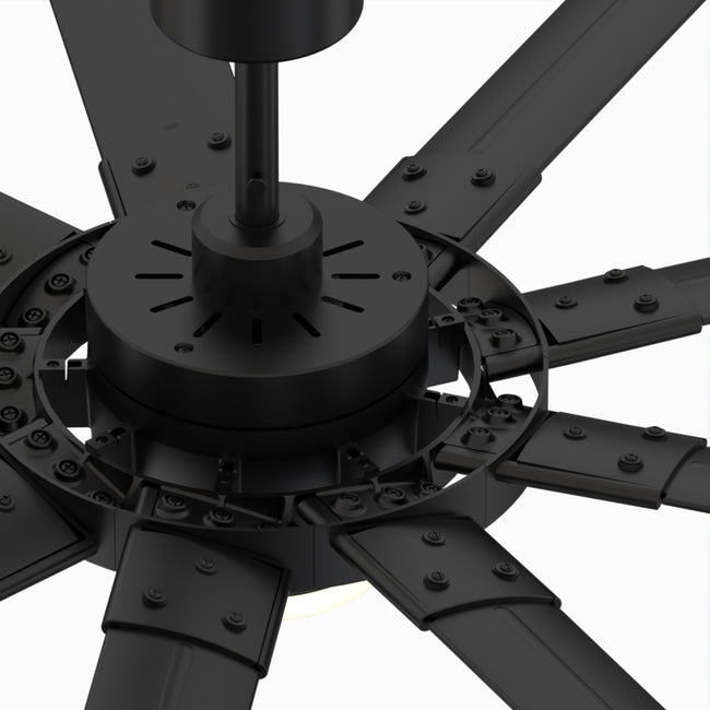 Fanimation LP8147SLBL Slinger - 72 inch - BL with BL Blades and LED LK: top view [Fanimation-LP8147SLBL|CUSTOM|13]