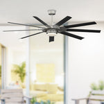 Fanimation LP8147SLBNBL Slinger - 72 inch - BN with BL Blades and LED LK: shown installed in a room [Fanimation-LP8147SLBNBL|CUSTOM|3]
