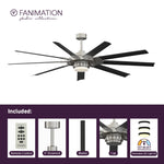 Fanimation LP8147SLBNBL Slinger - 72 inch - BN with BL Blades and LED LK: what's included card [Fanimation-LP8147SLBNBL|CUSTOM|2]