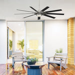 Fanimation LP8147SLBNBL Slinger - 72 inch - BN with BL Blades and LED LK: shown in a room setting [Fanimation-LP8147SLBNBL|CUSTOM|12]