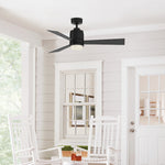 Fanimation LP8177LBLW All-Weather Pylon - 48 inch - BLW with LED LK: shown in a room setting [Fanimation-LP8177LBLW|CUSTOM|12]
