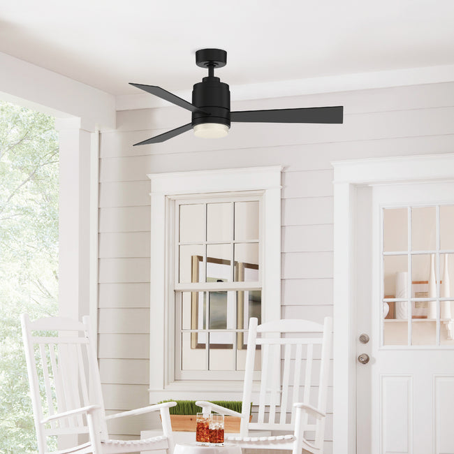 Fanimation LP8177LBLW All-Weather Pylon - 48 inch - BLW with LED LK: shown in a room setting [Fanimation-LP8177LBLW|CUSTOM|12]