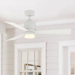 Fanimation LP8177LMWW All-Weather Pylon - 48 inch - MWW with LED LK: shown installed in a room [Fanimation-LP8177LMWW|CUSTOM|3]