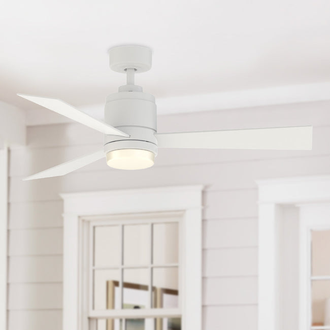 Fanimation LP8177LMWW All-Weather Pylon - 48 inch - MWW with LED LK: shown installed in a room [Fanimation-LP8177LMWW|CUSTOM|3]