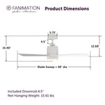 Fanimation LP8177LMWW All-Weather Pylon - 48 inch - MWW with LED LK: product dimensions diagram [Fanimation-LP8177LMWW|CUSTOM|5]
