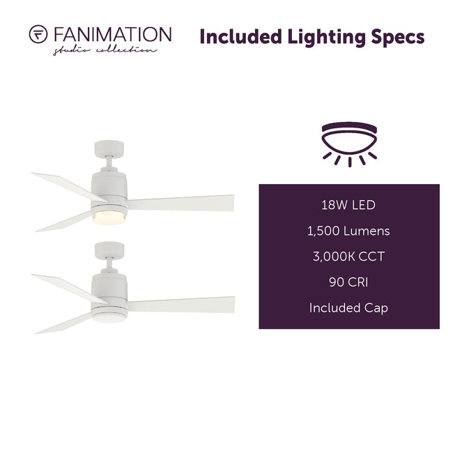Fanimation LP8177LMWW All-Weather Pylon - 48 inch - MWW with LED LK: included lighting specs [Fanimation-LP8177LMWW|CUSTOM|7]