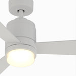 Fanimation LP8177LMWW All-Weather Pylon - 48 inch - MWW with LED LK: bottom view [Fanimation-LP8177LMWW|CUSTOM|10]