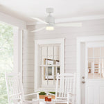 Fanimation LP8177LMWW All-Weather Pylon - 48 inch - MWW with LED LK: shown in a room setting [Fanimation-LP8177LMWW|CUSTOM|12]