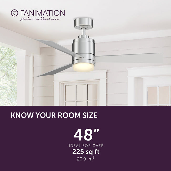 Fanimation LP8177LSLW All-Weather Pylon - 48 inch - SLW with LED LK: room size guide [Fanimation-LP8177LSLW|CUSTOM|4]