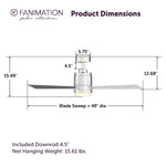 Fanimation LP8177LSLW All-Weather Pylon - 48 inch - SLW with LED LK: product dimensions diagram [Fanimation-LP8177LSLW|CUSTOM|5]
