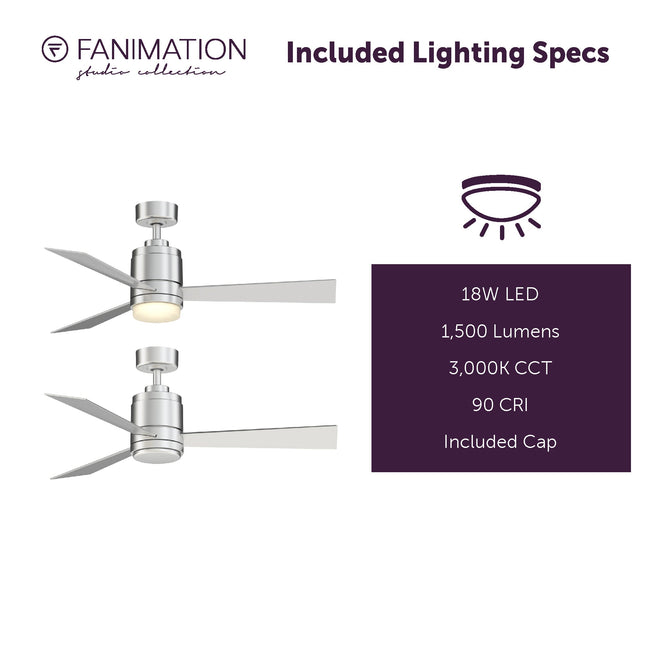 Fanimation LP8177LSLW All-Weather Pylon - 48 inch - SLW with LED LK: included lighting specs [Fanimation-LP8177LSLW|CUSTOM|7]