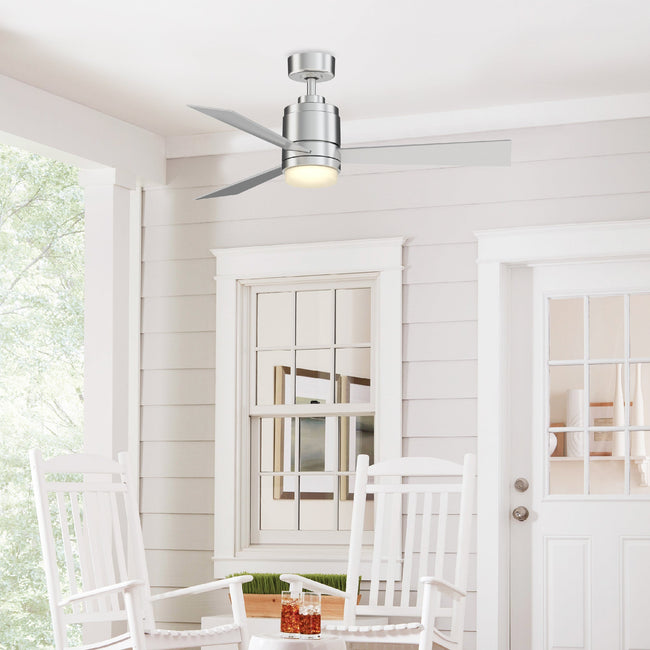 Fanimation LP8177LSLW All-Weather Pylon - 48 inch - SLW with LED LK: shown in a room setting [Fanimation-LP8177LSLW|CUSTOM|12]