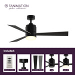 Fanimation LP8277LBL Pylon - 48 inch - BL with BL/SL Blades and LED LK: what's included card [Fanimation-LP8277LBL|CUSTOM|2]