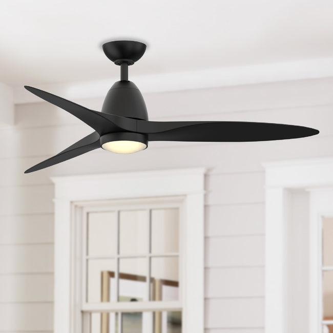 Fanimation LP8333LBL Prop - 52 inch - BL with BL Blade and LED LK: shown installed in a room [Fanimation-LP8333LBL|CUSTOM|3]