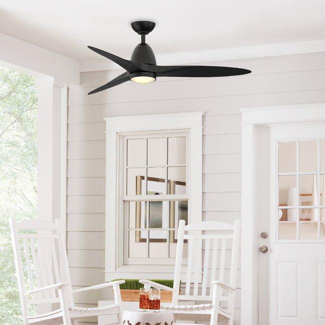 Fanimation LP8333LBL Prop - 52 inch - BL with BL Blade and LED LK: shown in a room setting [Fanimation-LP8333LBL|CUSTOM|12]