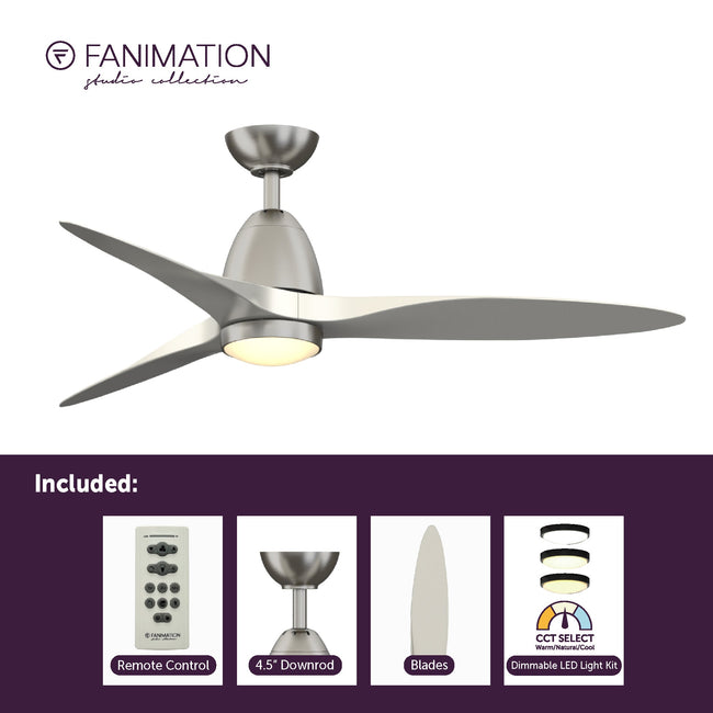 Fanimation LP8333LBN Prop - 52 inch - BN with BN Blade and LED LK: what's included card [Fanimation-LP8333LBN|CUSTOM|2]