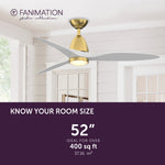 Fanimation LP8333LBS Prop - 52 inch - BS with MW Blade and LED LK: room size guide [Fanimation-LP8333LBS|CUSTOM|4]