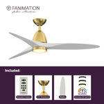 Fanimation LP8333LBS Prop - 52 inch - BS with MW Blade and LED LK: what's included card [Fanimation-LP8333LBS|CUSTOM|2]