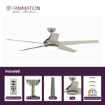 Fanimation LP8359LBN Covert - 64 inch - BN with GRY Blades and LED LK: what's included card [Fanimation-LP8359LBN|CUSTOM|2]