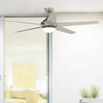 Fanimation LP8359LBN Covert - 64 inch - BN with GRY Blades and LED LK: shown installed in a room [Fanimation-LP8359LBN|CUSTOM|3]