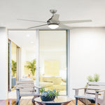 Fanimation LP8359LBN Covert - 64 inch - BN with GRY Blades and LED LK: shown in a room setting [Fanimation-LP8359LBN|CUSTOM|11]