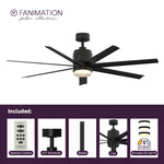 Fanimation LP8377LBL Blitz - 56 inch - BL with BL Blades and LED LK: what's included card [Fanimation-LP8377LBL|CUSTOM|2]