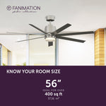 Fanimation LP8377LBN Blitz - 56 inch - BN with GRY Blades and LED LK: room size guide [Fanimation-LP8377LBN|CUSTOM|4]