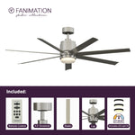 Fanimation LP8377LBN Blitz - 56 inch - BN with GRY Blades and LED LK: what's included card [Fanimation-LP8377LBN|CUSTOM|2]