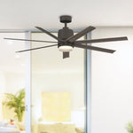 Fanimation LP8377LGR Blitz - 56 inch - GR with WE Blades and LED LK: shown installed in a room [Fanimation-LP8377LGR|CUSTOM|3]