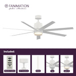 Fanimation LP8377LMW Blitz - 56 inch - MW with MW Blades and LED LK: what's included card [Fanimation-LP8377LMW|CUSTOM|2]