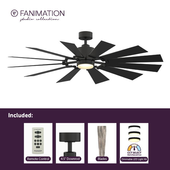 Fanimation LP8543LBL Kindred - 60 inch - BL with BL Blades and LED LK: what's included card [Fanimation-LP8543LBL|CUSTOM|2]