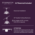 Fanimation LP8543LBL Kindred - 60 inch - BL with BL Blades and LED LK: downrod and installation notes [Fanimation-LP8543LBL|CUSTOM|8]