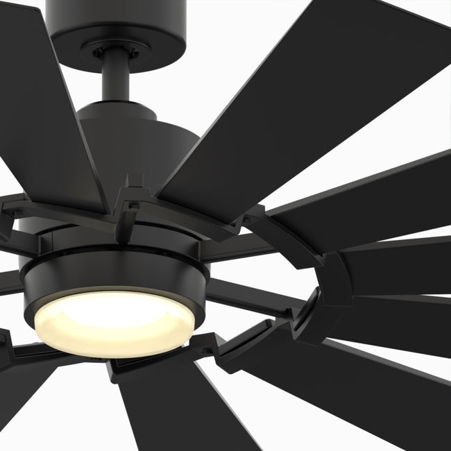 Fanimation LP8543LBL Kindred - 60 inch - BL with BL Blades and LED LK: bottom view [Fanimation-LP8543LBL|CUSTOM|10]