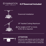 Fanimation LP8543LGR Kindred - 60 inch - GR with WE Blades and LED LK: downrod and installation notes [Fanimation-LP8543LGR|CUSTOM|8]