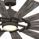 Fanimation LP8543LGR Kindred - 60 inch - GR with WE Blades and LED LK: bottom view [Fanimation-LP8543LGR|CUSTOM|10]