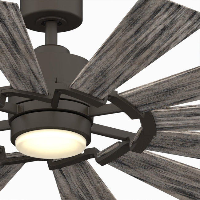 Fanimation LP8543LGR Kindred - 60 inch - GR with WE Blades and LED LK: bottom view [Fanimation-LP8543LGR|CUSTOM|10]