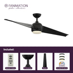 Fanimation LP8551LBL TwoFold - 60 inch - BL with BL Blades and LED LK: what's included card [Fanimation-LP8551LBL|CUSTOM|2]