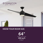 Fanimation LP8551LBL TwoFold - 60 inch - BL with BL Blades and LED LK: room size guide [Fanimation-LP8551LBL|CUSTOM|4]