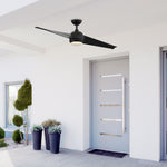 Fanimation LP8551LBL TwoFold - 60 inch - BL with BL Blades and LED LK: shown in a room setting [Fanimation-LP8551LBL|CUSTOM|13]