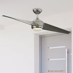 Fanimation LP8551LBN TwoFold - 60 inch - BN with GRY Blades and LED LK: shown installed in a room [Fanimation-LP8551LBN|CUSTOM|3]