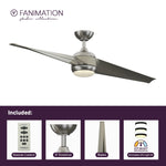 Fanimation LP8551LBN TwoFold - 60 inch - BN with GRY Blades and LED LK: what's included card [Fanimation-LP8551LBN|CUSTOM|2]
